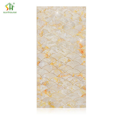 Eco Friendly Acrylic Wall Panel 5D Dynamic Marbling Texture Wall Panels UV Protection