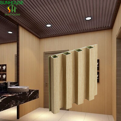 Goede prijs. Fluted Wall Board WPC Interieur Wandpaneel Spot Goods Plastic Composite PVC Coating voor school Hotel Villa Appartement online