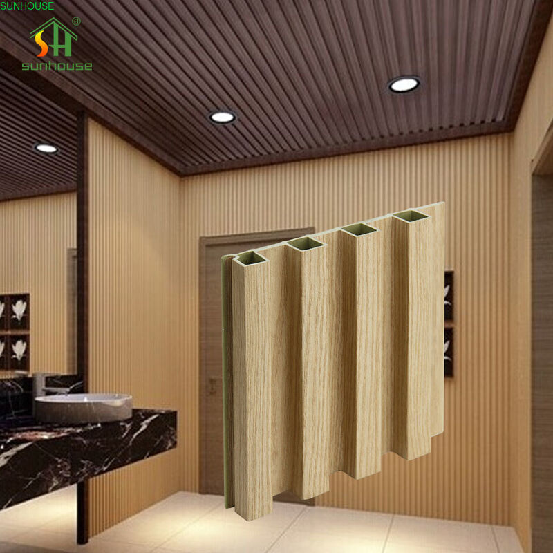 1220*2440Mm Outdoor Wall Panel Wood Plastic Composite Fluted Design for Walls Boards Product