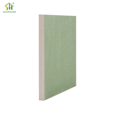 Groen 12mm vochtbestendige gipsplaat 1220x2440mm scheidingswand groen papier geconfronteerd