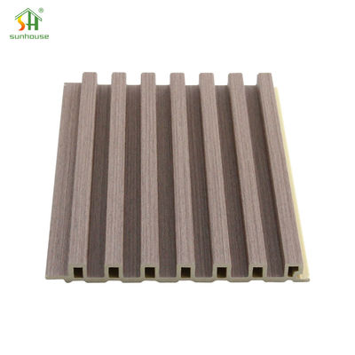 Goede prijs. Houten graan WPC Wand Fluted Panel Waterdicht PVC WPC Wandbekleding Wand Decor Panel online