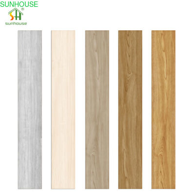 6mm SPC Steenplastic Composiet Vloer 7x48 Inch Waterdicht Antislip R9 Brandwerend Klasse B voor Residentieel en Licht Commercieel Gebruik