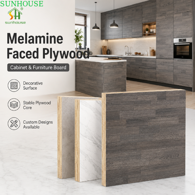 Melamine gelamineerd multiplexpaneel voor keukenkasten badkamer vanities kasten en vochtige interieurmeubelen