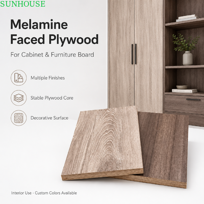 Decoratieve gecoate multiplexplaten meubelkwaliteit voor keukenkasten, kasten, legplanken en interieur timmerwerk